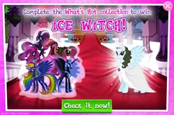 Size: 1957x1301 | Tagged: safe, derpibooru import, official, applejack, fluttershy, nightmare moon, nightmare rarity, pinkie pie, rainbow dash, alicorn, earth pony, pegasus, pony, unicorn, collection, corrupted, crown, english, female, gameloft, group, ice witch, image, jewelry, jpeg, mare, mobile game, my little pony: magic princess, nightmare applejack, nightmare fluttershy, nightmare pinkie, nightmare rainbow dash, nightmarified, numbers, regalia, sale, solo, solo focus, spread wings, text, wings