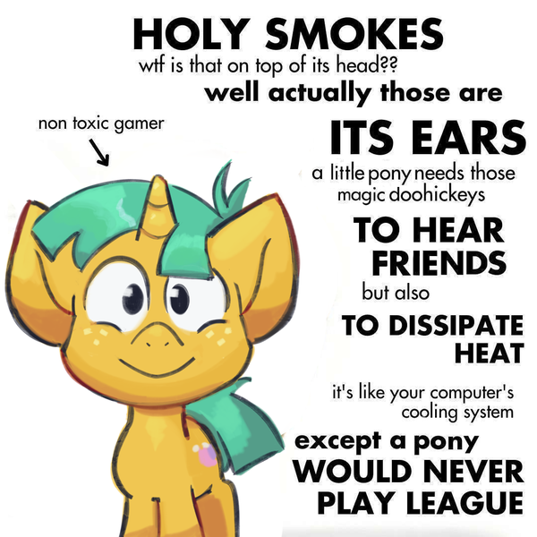 Size: 1080x1080 | Tagged: safe, artist:kukie, derpibooru import, snails, pony, unicorn, arrow, colt, cute, diasnails, foal, freckles, horn, image, looking at you, male, meme, png, ponified meme, simple background, smiling, solo, text, white background