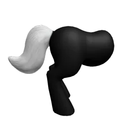 Size: 420x420 | Tagged: safe, artist:headpets, derpibooru import, pony, 3d, blank flank, half body, image, png, roblox, simple background, solo, tail, transparent background, white tail