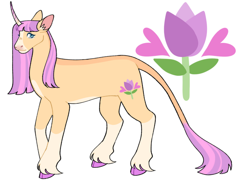 Size: 1280x960 | Tagged: safe, artist:s0ftserve, derpibooru import, oc, oc:may flowers, pony, unicorn, cloven hooves, colored hooves, curved horn, female, horn, image, leonine tail, magical lesbian spawn, magical threesome spawn, mare, offspring, parent:fluttershy, parent:rainbow dash, parent:twilight sparkle, parents:flutterdash, parents:flutterdashlight, parents:twidash, parents:twishy, png, simple background, solo, transparent background, unshorn fetlocks