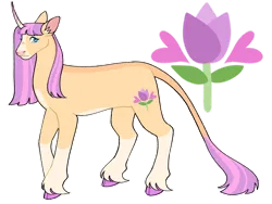 Size: 1280x960 | Tagged: safe, artist:s0ftserve, derpibooru import, oc, oc:may flowers, pony, unicorn, cloven hooves, colored hooves, curved horn, female, horn, image, leonine tail, magical lesbian spawn, magical threesome spawn, mare, offspring, parent:fluttershy, parent:rainbow dash, parent:twilight sparkle, parents:flutterdash, parents:flutterdashlight, parents:twidash, parents:twishy, png, simple background, solo, transparent background, unshorn fetlocks