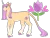 Size: 1280x960 | Tagged: safe, artist:s0ftserve, derpibooru import, oc, oc:may flowers, pony, unicorn, cloven hooves, colored hooves, curved horn, female, horn, image, leonine tail, magical lesbian spawn, magical threesome spawn, mare, offspring, parent:fluttershy, parent:rainbow dash, parent:twilight sparkle, parents:flutterdash, parents:flutterdashlight, parents:twidash, parents:twishy, png, simple background, solo, transparent background, unshorn fetlocks