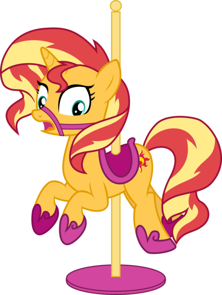 Size: 1261x1677 | Tagged: safe, artist:dupontsimon, derpibooru import, sunset shimmer, fanfic:magic show of friendship, equestria girls, carousel, image, inanimate tf, png, transformation, vector