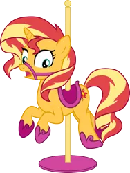 Size: 1261x1677 | Tagged: safe, artist:dupontsimon, derpibooru import, sunset shimmer, fanfic:magic show of friendship, equestria girls, carousel, image, inanimate tf, png, transformation, vector
