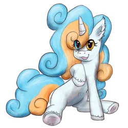 Size: 1000x1000 | Tagged: safe, artist:hiddelgreyk, derpibooru import, oc, oc:tide, unofficial characters only, pony, unicorn, derpibooru community collaboration, 2023 community collab, blue eyes, blue mane, ear fluff, eye clipping through hair, female, heterochromia, horn, image, looking at you, open mouth, orange eyes, orange mane, png, simple background, sitting, solo, tail, transparent background, two toned mane, two toned tail, unicorn oc, white coat