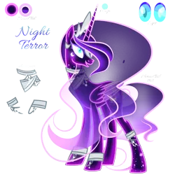 Size: 2048x2048 | Tagged: safe, artist:harmonyvitality-yt, derpibooru import, oc, unofficial characters only, alicorn, pony, alicorn oc, base used, choker, ethereal mane, female, horn, image, jewelry, mare, offspring, parent:king sombra, parent:princess luna, parents:lumbra, png, simple background, tiara, transparent background, wings