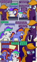 Size: 1920x3168 | Tagged: safe, artist:alexdti, derpibooru import, oc, oc:bright comet, oc:purple creativity, oc:violet moonlight, unofficial characters only, pegasus, pony, unicorn, comic:quest for friendship, female, filly, foal, image, png