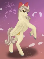 Size: 3000x4000 | Tagged: safe, artist:loopina, derpibooru import, oc, oc:celestia gameing, pegasus, pony, butt, female, giveaway, heterochromia, image, mare, plot, png, raffle, rearing, simple background, solo