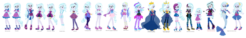 Size: 4948x764 | Tagged: safe, artist:lovemonsterhigh123, oc, oc:snow blake, mermaid, pony, equestria girls, friendship games, legend of everfree, alternate universe, clothes, crystal guardian, daughter, dress, electric mane, eyeshadow, female, filly, fusion, gala dress, glitter bloom, image, makeup, mermaidized, party dress, png, ponied up, shadowbolts, slumber party, species swap
