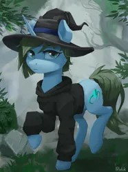 Size: 1170x1575 | Tagged: safe, artist:printik, artist:printpartizan, derpibooru import, oc, unofficial characters only, pony, unicorn, hat, image, jpeg, solo, witch hat