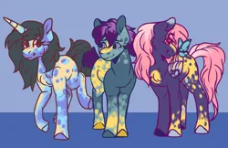 Size: 2048x1330 | Tagged: safe, artist:sweetmelon556, derpibooru import, oc, oc:spotted heart, unofficial characters only, earth pony, pegasus, pony, unicorn, female, image, mare, png, twitterina design