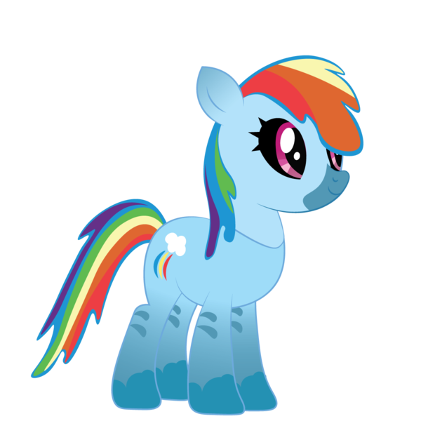 Size: 1200x1200 | Tagged: safe, artist:prixy05, derpibooru import, rainbow dash, kelpie, image, png, simple background, solo, species swap, transparent background