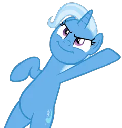 Size: 1137x1194 | Tagged: safe, artist:hendro107, derpibooru import, edit, vector edit, trixie, pony, unicorn, to where and back again, belly, bipedal, cropped, image, png, simple background, smiling, solo, transparent background, vector