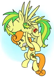Size: 1054x1508 | Tagged: safe, artist:cuttycommando, derpibooru import, carrot top, golden harvest, oc, oc:wooden toaster, pegasus, pony, image, png