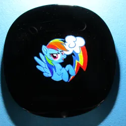 Size: 859x858 | Tagged: safe, artist:malte279, derpibooru import, rainbow dash, pegasus, craft, image, jpeg, plate, porcelain, porcelain painting