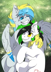 Size: 2480x3508 | Tagged: safe, artist:arctic-fox, derpibooru import, oc, unofficial characters only, earth pony, hippogriff, pony, earth pony oc, hippogriff oc, image, jpeg, one eye closed, smiling