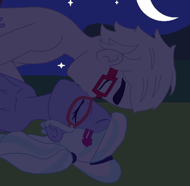 Size: 1346x1317 | Tagged: suggestive, artist:robertsonskywa1, derpibooru import, sugarcoat, equestria girls, crossover, crossover shipping, drift (transformers), eyes closed, glasses, image, jpeg, kissing, midnight, missionary position, night, nudity, partial nudity, photo, sex, shipping, transformers
