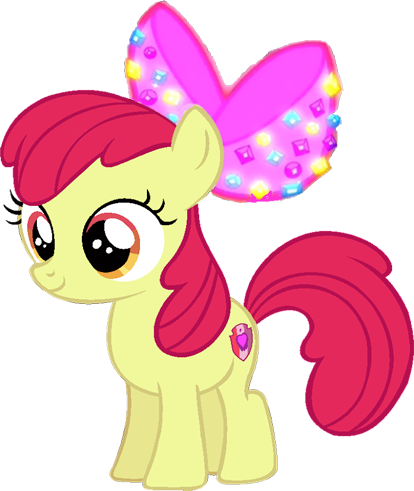 Size: 414x491 | Tagged: safe, derpibooru import, apple bloom, pony, twilight time, bedazzled, bow, cute, female, filly, foal, hair bow, image, jewels, png, vector