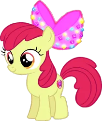 Size: 414x491 | Tagged: safe, derpibooru import, apple bloom, pony, twilight time, bedazzled, bow, cute, female, filly, foal, hair bow, image, jewels, png, vector