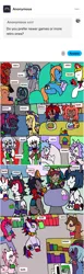 Size: 1172x3818 | Tagged: safe, artist:ask-luciavampire, derpibooru import, oc, alicorn, changeling, demon, demon pony, earth pony, kirin, original species, pegasus, pony, succubus, undead, unicorn, vampire, vampony, ask, cafe, game, image, png, tumblr