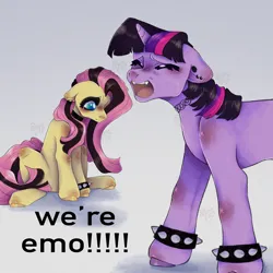 Size: 2800x2800 | Tagged: safe, artist:permafox, derpibooru import, fluttershy, twilight sparkle, crying, emo, image, meme, png, sad