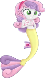 Size: 390x666 | Tagged: safe, artist:liniitadash23, derpibooru import, sweetie belle, mermaid, seapony (g4), equestria girls, surf and/or turf, equestria girls-ified, fish tail, image, mermaid tail, mermaidized, midriff, png, seaponified, seapony sweetie belle, species swap, tail, vector