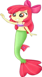 Size: 359x660 | Tagged: safe, artist:liniitadash23, derpibooru import, apple bloom, mermaid, seapony (g4), equestria girls, surf and/or turf, belly button, bow, equestria girls-ified, fish tail, image, mermaid tail, mermaidized, png, seaponified, seapony apple bloom, species swap, tail