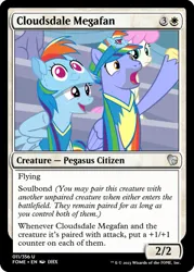 Size: 375x523 | Tagged: safe, derpibooru import, edit, bow hothoof, windy whistles, pegasus, parental glideance, ccg, clothes, hat, image, jersey, magic the gathering, png, scarf, trading card, trading card edit, visor