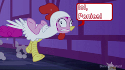 Size: 1920x1080 | Tagged: safe, pinkie pie, bird, chicken, earth pony, pony, 2012, animal costume, animated, chicken pie, chicken suit, clothes, costume, image, lol, mp4, music, running, text