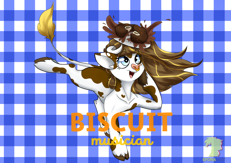 Size: 4961x3508 | Tagged: safe, artist:mekblue, derpibooru import, oc, oc:biscuit, unofficial characters only, cow, absurd resolution, collarbone, eponafest, food, horns, image, png, slim, thin, veil osso buco