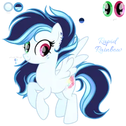 Size: 2048x2048 | Tagged: safe, artist:harmonyvitality-yt, derpibooru import, oc, unofficial characters only, pegasus, pony, base used, ear piercing, earring, eyelashes, female, heterochromia, image, jewelry, magical lesbian spawn, mare, offspring, parent:applejack, parent:rainbow dash, parents:appledash, pegasus oc, piercing, png, simple background, solo, transparent background, wings