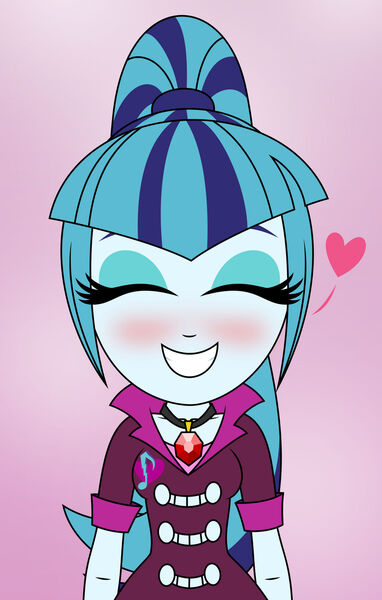 Size: 1280x2013 | Tagged: safe, artist:diegator007, derpibooru import, sonata dusk, equestria girls, 2018, blushing, eyes closed, female, gem, heart, image, jpeg, old art, siren gem, solo