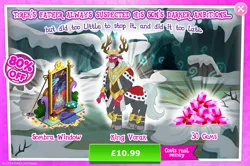 Size: 1965x1301 | Tagged: safe, derpibooru import, official, king sombra, king vorak, centaur, taur, advertisement, beard, bush, cloven hooves, costs real money, crown, english, facial hair, gameloft, gem, horns, image, jewelry, jpeg, male, mobile game, my little pony: magic princess, numbers, regalia, ring, sale, solo, solo focus, stained glass, stained glass window, text