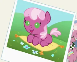 Size: 1800x1440 | Tagged: safe, artist:beavernator, derpibooru import, edit, edited screencap, screencap, cheerilee, earth pony, pony, call of the cutie, season 1, baby, baby cheerilee, baby pony, cheeribetes, cute, eyes closed, female, filly, foal, image, mare, open mouth, open smile, png, smiling