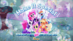 Size: 640x360 | Tagged: safe, artist:foozogz, derpibooru import, applejack, fluttershy, pinkie pie, rainbow dash, rarity, twilight sparkle, earth pony, pegasus, pony, unicorn, animated, foozogz, image, link in description, looking at you, make it special, make it special (reflection mix), music, one eye closed, remix, sound only, unicorn twilight, webm, wink, winking at you, youtube link