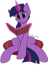 Size: 2146x2895 | Tagged: safe, artist:aquamuro, derpibooru import, twilight sparkle, pony, unicorn, alternate versions at source, belly, big ears, book, carpet, cute, ear fluff, female, fluffy, glow, glowing horn, horn, image, magic, mare, owo, png, signature, simple background, sitting, sketch, slim, solo, sparkly eyes, telekinesis, thin, transparent background, twiabetes, wingding eyes