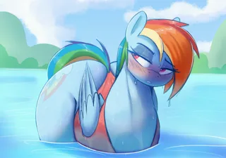 Size: 4096x2879 | Tagged: suggestive, artist:welost, derpibooru import, rainbow dash, pegasus, female, image, jpeg, large butt