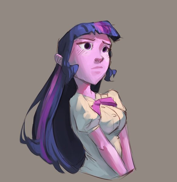 Size: 865x889 | Tagged: safe, artist:haku nichiya, derpibooru import, twilight sparkle, human, equestria girls, image, jpeg, solo