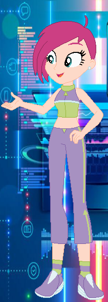 Size: 211x588 | Tagged: safe, artist:selenaede, artist:unicorngirl06, derpibooru import, technicolor waves, human, equestria girls, barely eqg related, base used, clothes, crossover, ear piercing, earring, equestria girls style, equestria girls-ified, image, jewelry, open mouth, open smile, pants, piercing, png, shoes, smiling, sneakers, tanktop, tecna, winx club