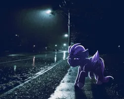 Size: 3500x2800 | Tagged: safe, artist:shad0w-galaxy, derpibooru import, oc, oc:shadow galaxy, unofficial characters only, pegasus, pony, crying, depressed, dripping, female, hooves, image, irl, mare, night, photo, png, ponies in real life, rain, sad, solo, unshorn fetlocks, wet, wet mane, wings