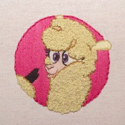 Size: 3456x3456 | Tagged: safe, artist:selenophile, derpibooru import, them's fightin' herds, community related, embroidery, image, paprika (tfh), png, sewing