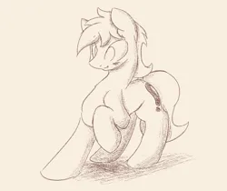 Size: 596x501 | Tagged: safe, artist:ricy, derpibooru import, oc, oc:anon stallion, earth pony, pony, blushing, cutie mark, earth pony oc, image, male, monochrome, png, shadow, sketch, stallion, tail