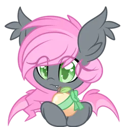 Size: 1024x1021 | Tagged: safe, artist:starlightlore, derpibooru import, oc, oc:heartbeat, unofficial characters only, bat pony, pony, cute, female, filly, foal, image, png, simple background, solo, transparent background