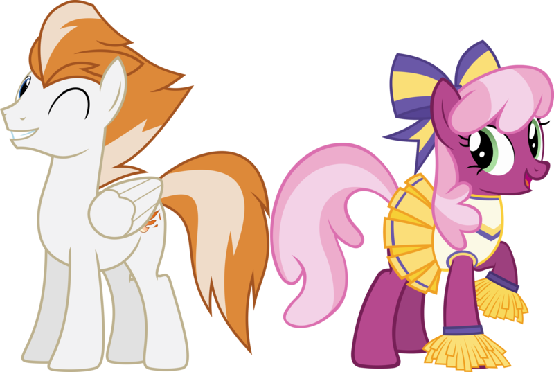 Size: 5010x3360 | Tagged: safe, artist:chainchomp2 edits, artist:doctor-g, derpibooru import, edit, vector edit, cheerilee, fire streak, earth pony, pegasus, pony, the cart before the ponies, absurd resolution, cheerileeder, cheerleader, cheerstreak, clothes, crack shipping, female, image, male, mare, one eye closed, open mouth, png, pom pom, shipping, simple background, skirt, stallion, straight, transparent background, vector, wink, wonderbolts