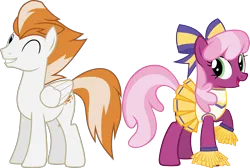 Size: 5010x3360 | Tagged: safe, artist:chainchomp2 edits, artist:doctor-g, derpibooru import, edit, vector edit, cheerilee, fire streak, earth pony, pegasus, pony, the cart before the ponies, absurd resolution, cheerileeder, cheerleader, cheerstreak, clothes, crack shipping, female, image, male, mare, one eye closed, open mouth, png, pom pom, shipping, simple background, skirt, stallion, straight, transparent background, vector, wink, wonderbolts