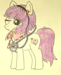 Size: 900x1120 | Tagged: safe, artist:rachieeeeee, derpibooru import, ponified, pony, female, image, jpeg, komeiji satori, mare, touhou, traditional art