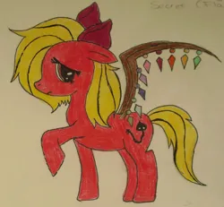 Size: 900x832 | Tagged: safe, artist:rachieeeeee, derpibooru import, ponified, pony, female, flandre scarlet, image, jpeg, mare, touhou, traditional art