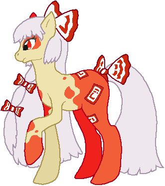 Size: 331x373 | Tagged: safe, artist:thecompleteanimorph, derpibooru import, ponified, pony, female, fujiwara no mokou, image, mare, png, touhou