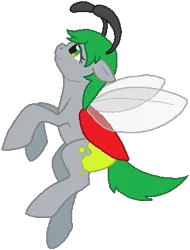 Size: 282x372 | Tagged: safe, artist:thecompleteanimorph, derpibooru import, ponified, pony, female, image, insect pony, mare, png, touhou, wriggle nightbug