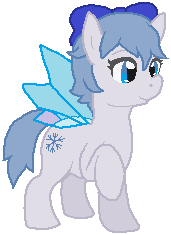 Size: 171x235 | Tagged: safe, artist:thecompleteanimorph, derpibooru import, ponified, fairy, fairy pony, original species, pony, bow, cirno, female, image, mare, png, touhou